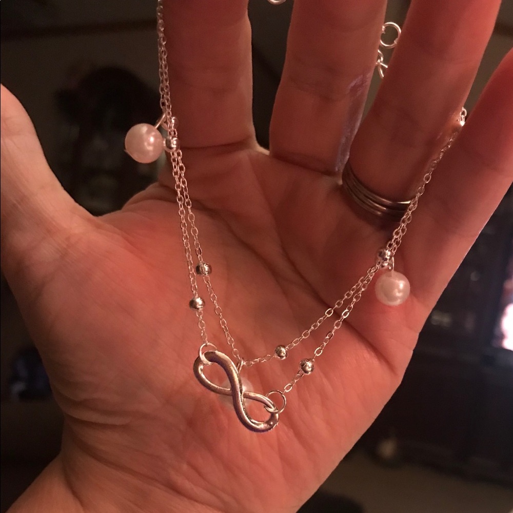 Infinity pearl anklet - Picture 6 of 8